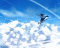 Anime CG Anime Pictures        108807
barefoot black hair long neko seifuku sky   anime picture