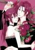 Free! : Matsuoka Gou Matsuoka Rin 114062
blush choker flower hug long hair ponytail red eyes ribbon short   anime picture