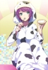 Bakemonogatari : Senjougahara Hitagi 114237
animal suit blue eyes eating hoodie purple hair short   anime picture