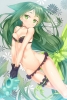Gatchaman Crowds : Utsu tsu 114243
bikini blush garter gloves green eyes hair long ponytail ribbon   anime picture
