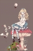 Alice in Wonderland : Alice White Rabbit 109883
animal apron blonde hair blue eyes butterfly card dress flower jewelry long sad   anime picture