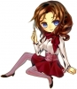Anime CG Anime Pictures      110081
blue eyes brown hair chibi curly pantyhose scarf skirt   anime picture