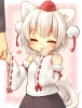 Touhou : Inubashiri Momiji 110411
blush child hat heart holding hands miko ookami mimi short hair skirt smile tail white ^_^   anime picture