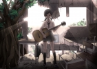 Anime CG Anime Pictures      110722
black hair crying guitar long red eyes seifuku tree twin tails   anime picture