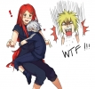 Naruto : Hatake Kakashi Namikaze Minato Uzumaki Kushina 110729
blonde hair blush child grey hairpins hug long pants red surprised   anime picture