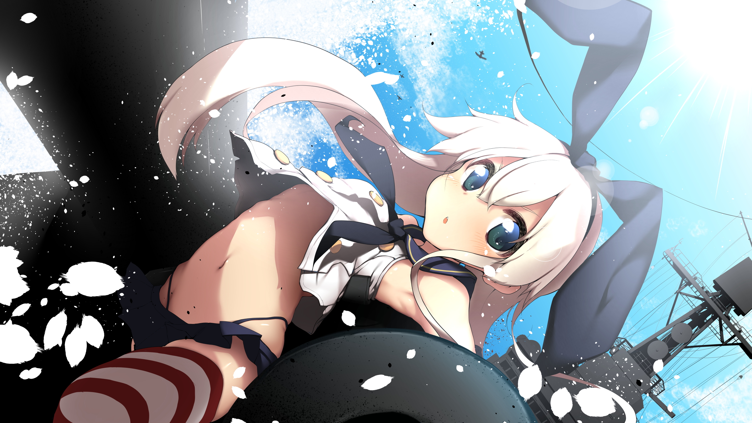 skirt, thigh, highs, wallpaper, white, картинка, аниме, anime, picture, кар...