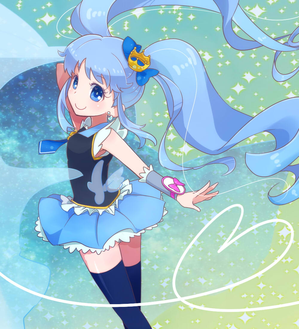 HappinessCharge, PreCure, Cure, Princess, blue, eyes, hair, blush, boots, h...