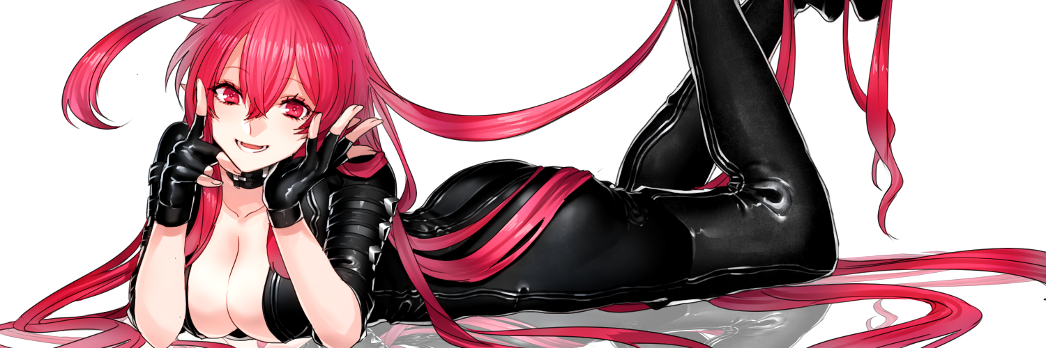 Anime, CG, Pictures, ahoge, bodysuit, boots, choker, gloves, happy, long, h...