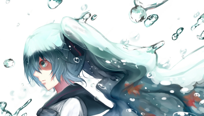 Vocaloid : Bottle Miku 180195
 666761  vocaloid  bottle miku   ( Anime CG Anime Pictures      ) 180195   : Phino Shenzi
angry animal blue eyes hair long ribbon seifuku twin tails water   anime picture