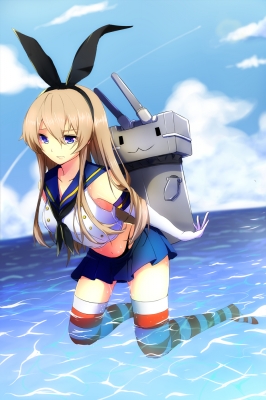 Kantai Collection : Rensouhou chan Shimakaze 180213
 666778  kantai collection  rensouhou chan shimakaze   ( Anime CG Anime Pictures      ) 180213   : tachyon7
:3 anthropomorphism bikini blonde hair blue eyes gloves band long skirt sky thigh highs water weapon wet   anime picture