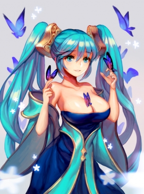 League of Legends : Sona Buvelle 180252
 666817  league of legends  sona buvelle   ( Anime CG Anime Pictures      ) 180252   : Ask  dreaming cat 
blue eyes hair butterfly dress long smile twin tails   anime picture