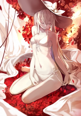 Anime CG Anime Pictures      180278
 666837   ( Anime CG Anime Pictures      ) 180278   : saberiii
barefoot bikini flower hat long hair ribbon smile white   anime picture