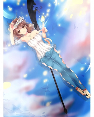 Anime CG Anime Pictures      180368
 666934   ( Anime CG Anime Pictures      ) 180368   : Ayasal
ahoge brown eyes hair jewelry long magic pants sandals smile tail weapon   anime picture