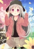 Anime CG Anime Pictures      180189
blush grey hair happy hat jacket long pantyhose red eyes shorts sky   anime picture
