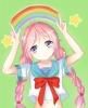 Vocaloid : Rana 180190
ahoge blue eyes blush long hair pink rainbow ribbon seifuku stars tattoo twin tails   anime picture