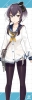 Kantai Collection : Tokitsukaze 180209
anthropomorphism black eyes hair hat seifuku short thigh highs weapon   anime picture