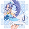 Dokidoki! PreCure : Cure Diamond Hishikawa Rikka 180281
blue eyes hair choker jewelry long mahou shoujo ponytail ribbon   anime picture