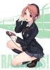 Rail Wars! : Sasshou Mari 180321
brown eyes hair happy headphones music player short vehicle   anime picture