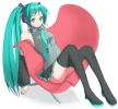 Vocaloid : Hatsune Miku 180324
boots gloves green eyes hair headphones long nail polish ribbon skirt smile tie twin tails   anime picture