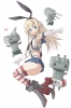 Kantai Collection : Rensouhou chan Shimakaze 180326
:3 >,_<, anthropomorphism bikini blonde hair blue eyes boots gloves band happy long skirt thigh highs water float weapon   anime picture