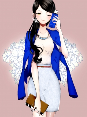 Setsuko 180436
 666998 setsuko   ( Anime CG Anime Pictures      ) 180436   : Kimijima
black hair blush flower jewelry long skirt smile wink yellow eyes   anime picture