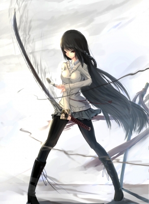 Anime CG Anime Pictures      180451
 667016   ( Anime CG Anime Pictures      ) 180451   : kikivi
black hair boots braids long pantyhose red eyes skirt   anime picture