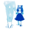 RWBY : Blake Belladonna 180376
child dress holding hands long hair monochrome neko mimi ribbon   anime picture