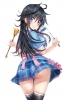 Anime CG Anime Pictures      180432
apron black hair blue eyes blush long skirt smile thigh highs   anime picture