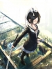 Anime CG Anime Pictures      180449
black hair boots flower hoodie neko pantyhose ribbon short skirt smile sword   anime picture
