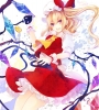 Touhou : Flandre Scarlet 180502
blonde hair happy hat nail polish purple eyes ribbon short side tail skirt wings   anime picture