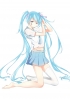 Vocaloid : Hatsune Miku 180532
barefoot blue eyes hair long ribbon seifuku smile thigh highs twin tails wink   anime picture