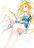 Mascots : Aizawa Hikaru 180534
blonde hair blue eyes blush dress long ponytail ribbon   anime picture