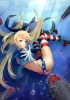 Kantai Collection : Shimakaze 180533
anthropomorphism bikini blonde hair blue eyes boots gloves band long skirt thigh highs underwater weapon   anime picture