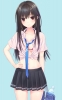 Anime CG Anime Pictures      180536
bikini black hair brown eyes hairpins long skirt tie   anime picture