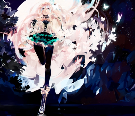 Anime CG Anime Pictures      180630
 667202   ( Anime CG Anime Pictures      ) 180630   : Kaytseki
blue eyes boots butterfly long hair pantyhose pink skirt   anime picture