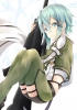 Sword Art Online : Sinon 180634
blue eyes hair gun jacket scarf short shorts   anime picture