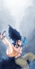 Fairy Tail : Gajeel Redfox Levy McGarden 180651
black hair blue blush dress band kiss long sandals short underwater   anime picture