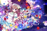 Anime CG Anime Pictures      180654
blush brown hair choker dress flower band happy long moon night purple eyes ribbon sky thigh highs umbrella   anime picture
