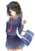 Anime CG Anime Pictures      180814
blush brown eyes hair inu mimi scarf school bag seifuku short   anime picture