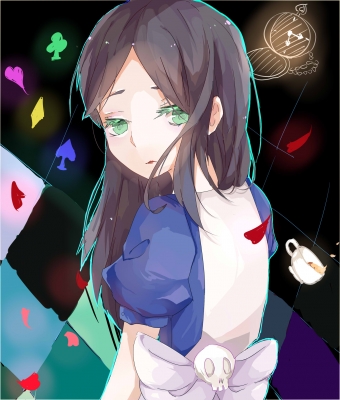 American McGees Alice : Alice Liddell 181117
 667706  american mcgees alice  alice liddell   ( Anime CG Anime Pictures      ) 181117 
black hair dress green eyes long ribbon   anime picture