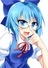 Touhou : Cirno 180948
blue eyes hair blush dress happy megane ribbon short   anime picture