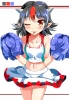 Touhou : Kijin Seija 180949
black hair blush cheerleader horns pointy ears red eyes short smile tongue wink   anime picture