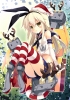 Kantai Collection : Rensouhou chan Shimakaze 180962
:3 >,_<, anthropomorphism bikini blonde hair boots christmas gloves band horns long skirt snow stars thigh highs water float weapon yellow eyes   anime picture