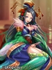 Sangokushi Taisen :  181047
black hair fan green eyes happy hat long thigh highs   anime picture