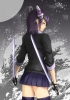 Kantai Collection : Tenryuu 181059
anthropomorphism brown eyes gloves purple hair short skirt sword thigh highs   anime picture