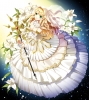Anime CG Anime Pictures      181070
blonde hair blush choker dress flower green eyes headdress jewelry long smile wand wedding   anime picture