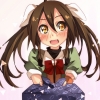 Kantai Collection : Tone 181083
anthropomorphism blush brown eyes hair fang happy long ribbon twin tails   anime picture