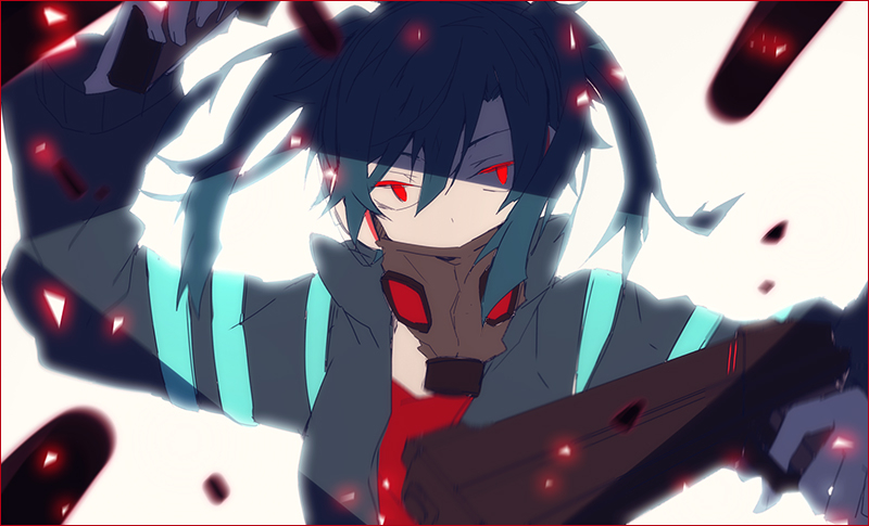Kagerou, Project, Enomoto, Takane, black, hair, long, mask, eyes, twin, tails, , , anime, picture, , |, , , pictures