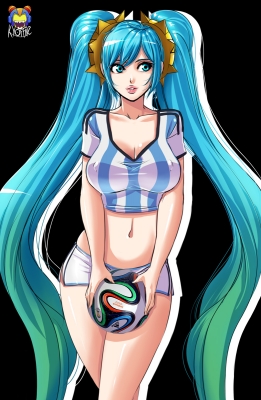 League of Legends : Sona Buvelle 181200
 667790  league of legends  sona buvelle   ( Anime CG Anime Pictures      ) 181200 
blue eyes hair long shorts sports twin tails   anime picture