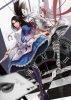 American McGees Alice : Alice Liddell 181132
apron black hair boots card dress jewelry long pantyhose weapon yellow eyes   anime picture